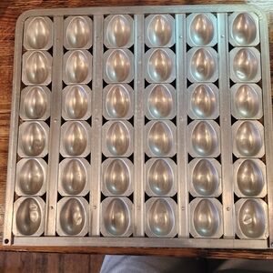 Vintage Silver Egg Mold Tray